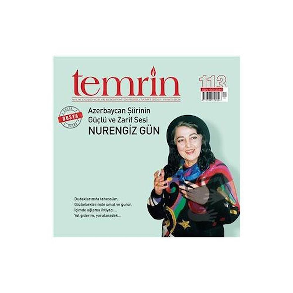 Temrin Düşünce ve Edebiyat Dergisi Sayı: 113 Mart 2021