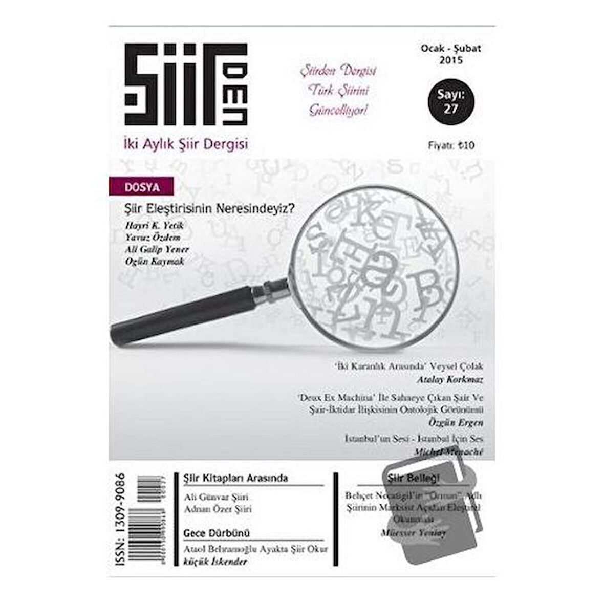 Şiirden İki Aylık Şiir Dergisi Sayı: 27