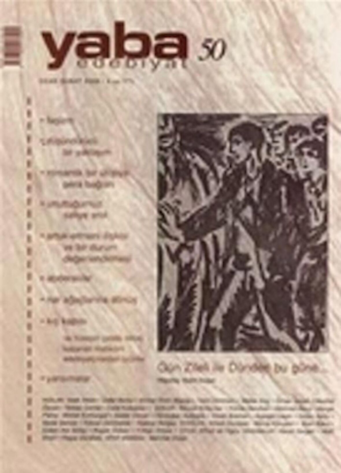 Yaba Edebiyat Dergisi Sayı: 50