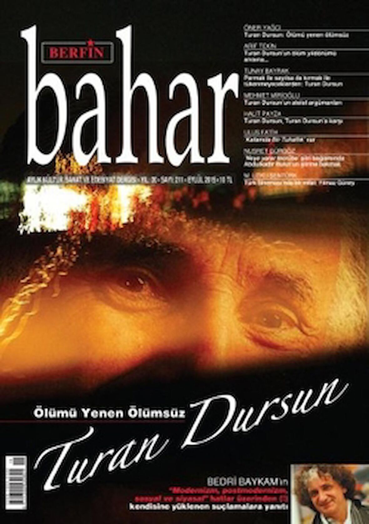 Berfin Bahar Aylık Kültür, Sanat ve Edebiyat Dergisi Sayı: 211 Eylül 2015