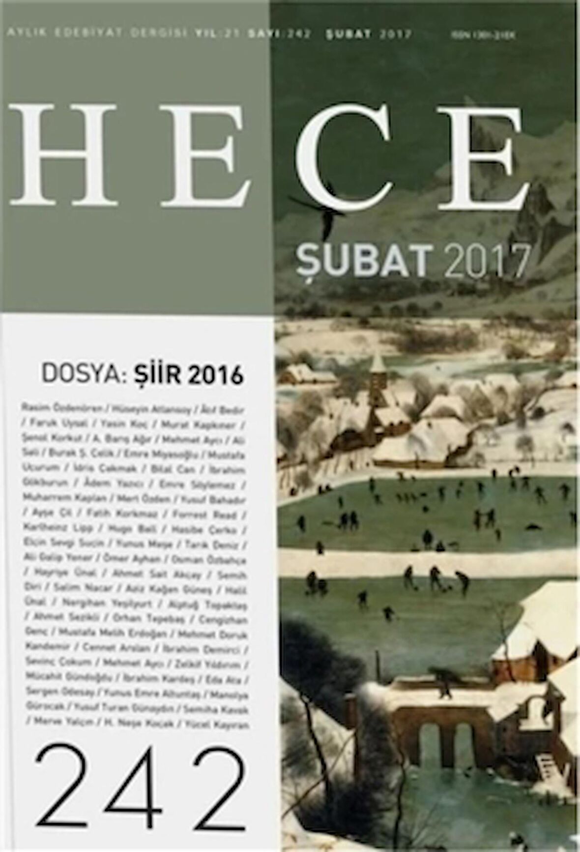 Hece Aylık Edebiyat Dergisi Sayı: 242 - Şubat 2017