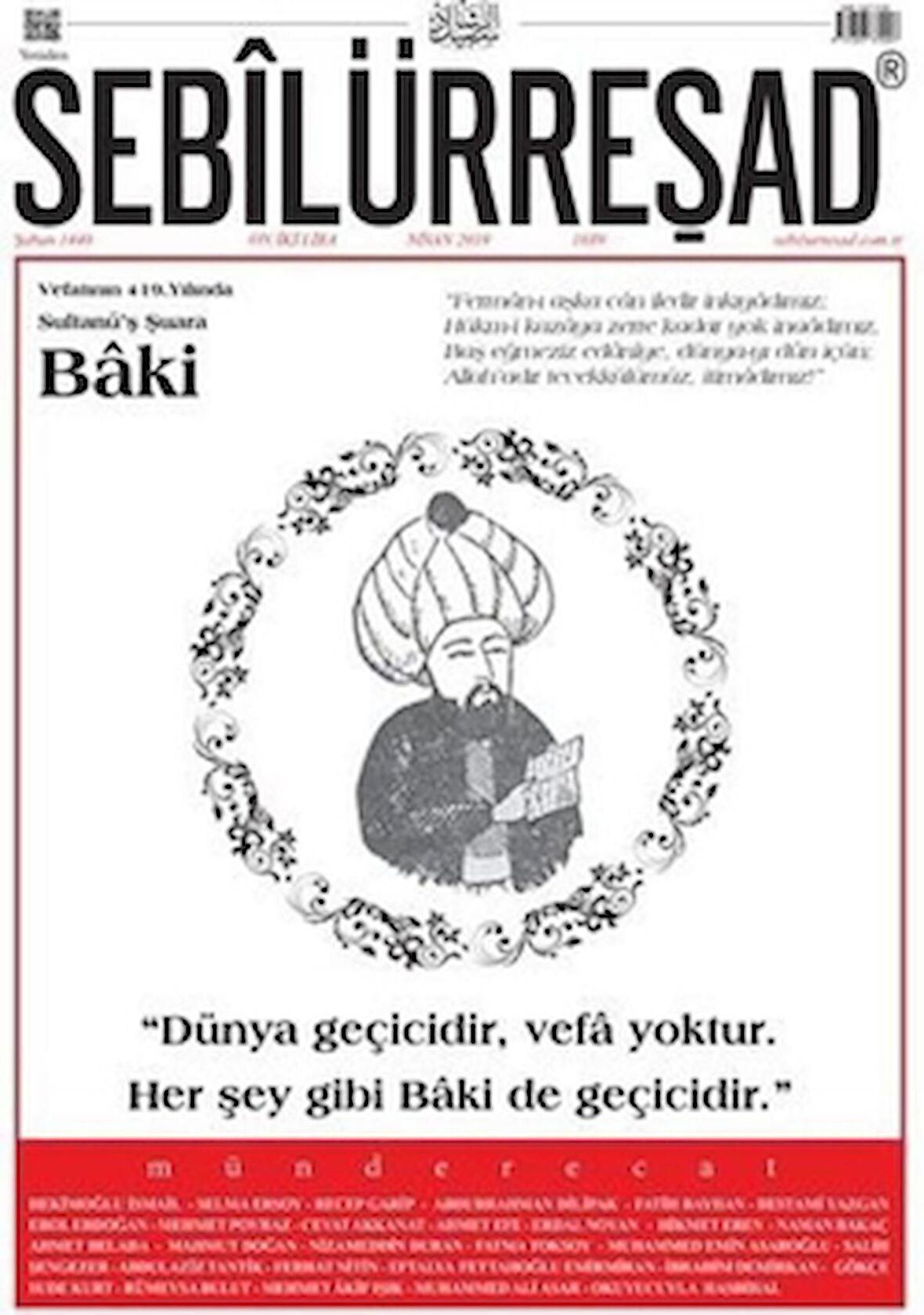 Sebilürreşad Dergisi Sayı: 1039 Nisan 2019