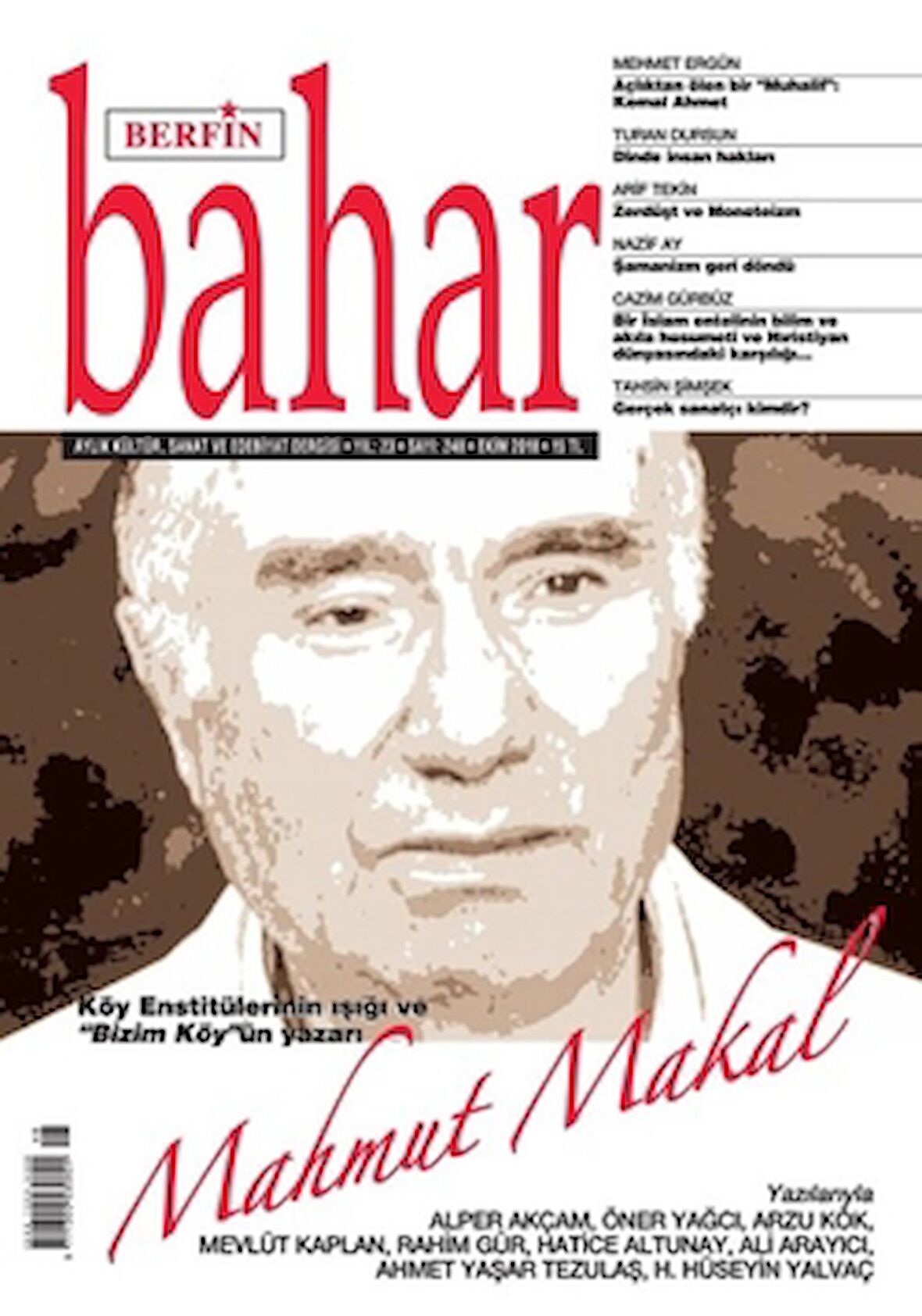 Berfin Bahar Aylık Kültür Sanat ve Edebiyat Dergisi Sayı: 248 Ekim 2018
