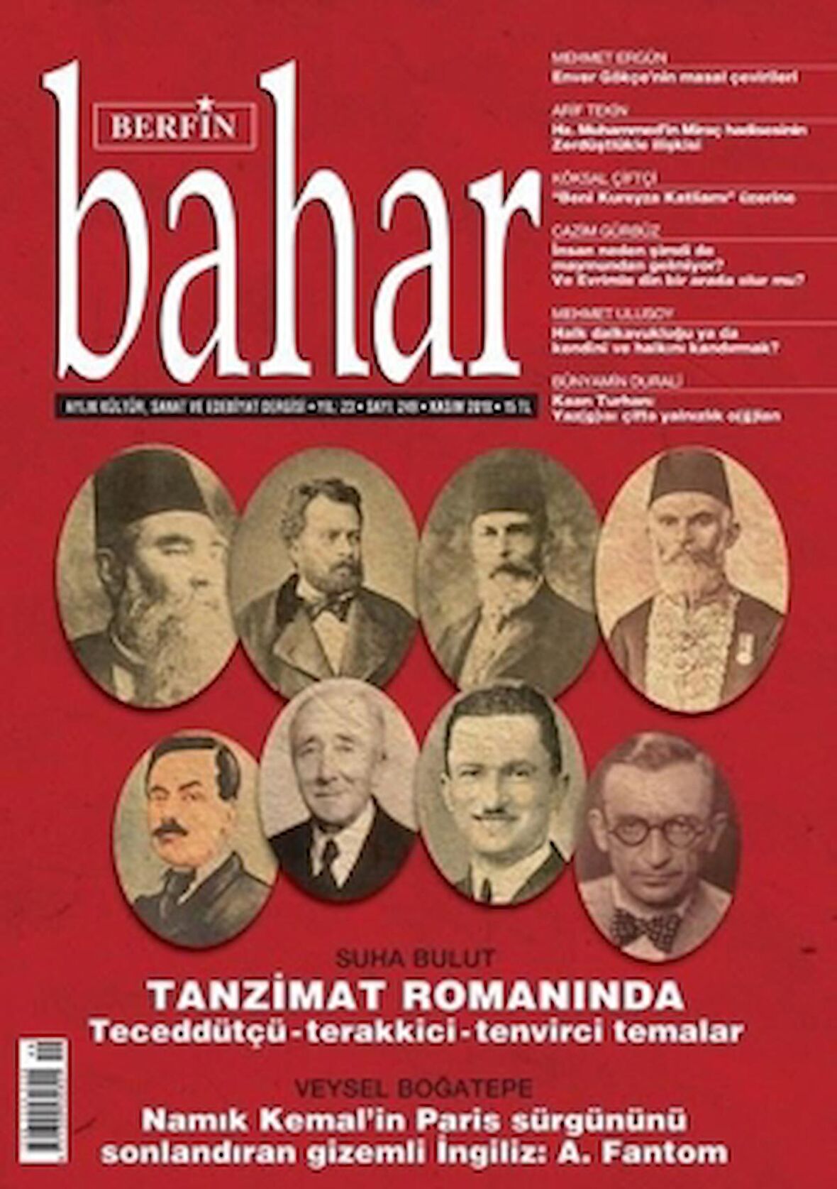 Berfin Bahar Aylık Kültür Sanat ve Edebiyat Dergisi Sayı: 249 Kasım 2018