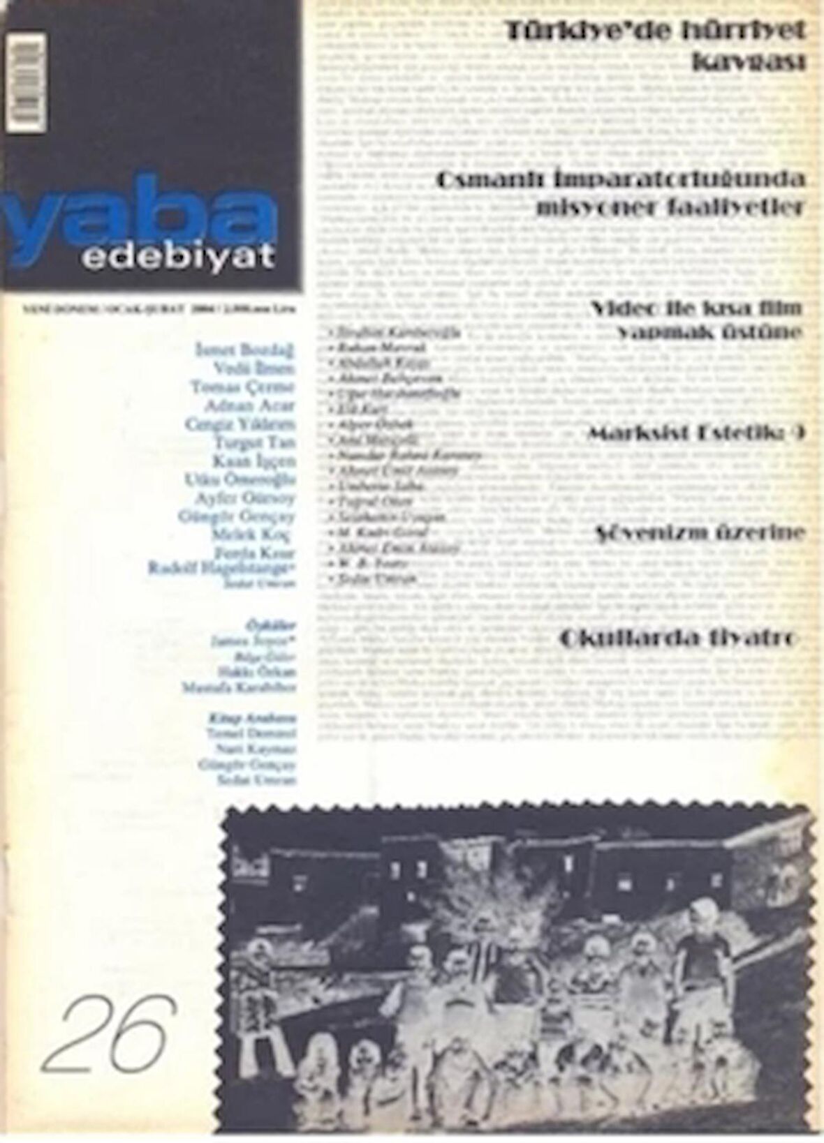 Yaba Edebiyat Dergisi Sayı: 26