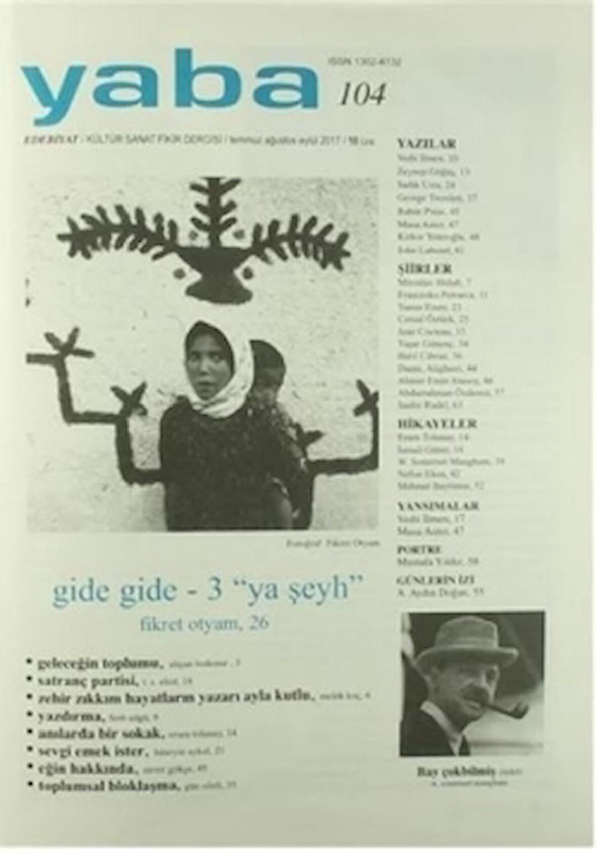 Yaba Edebiyat Dergisi Sayı: 104 Temmuz-Ağustos-Eylül 2017