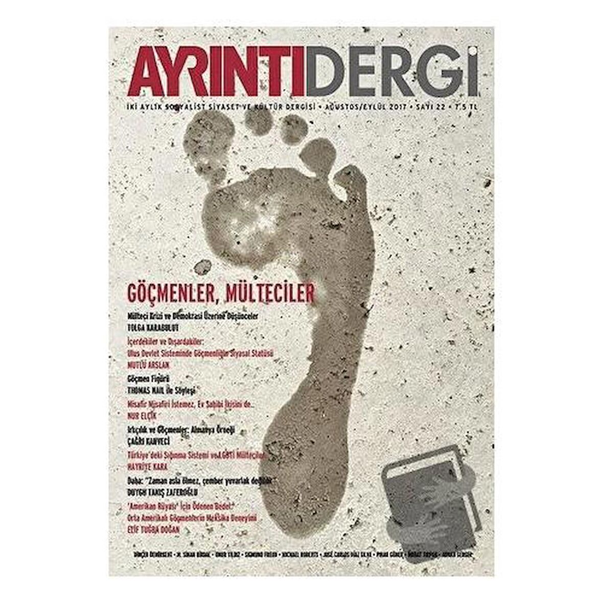 Ayrıntı Dergisi Sayı: 22 Ağustos - Eylül 2017