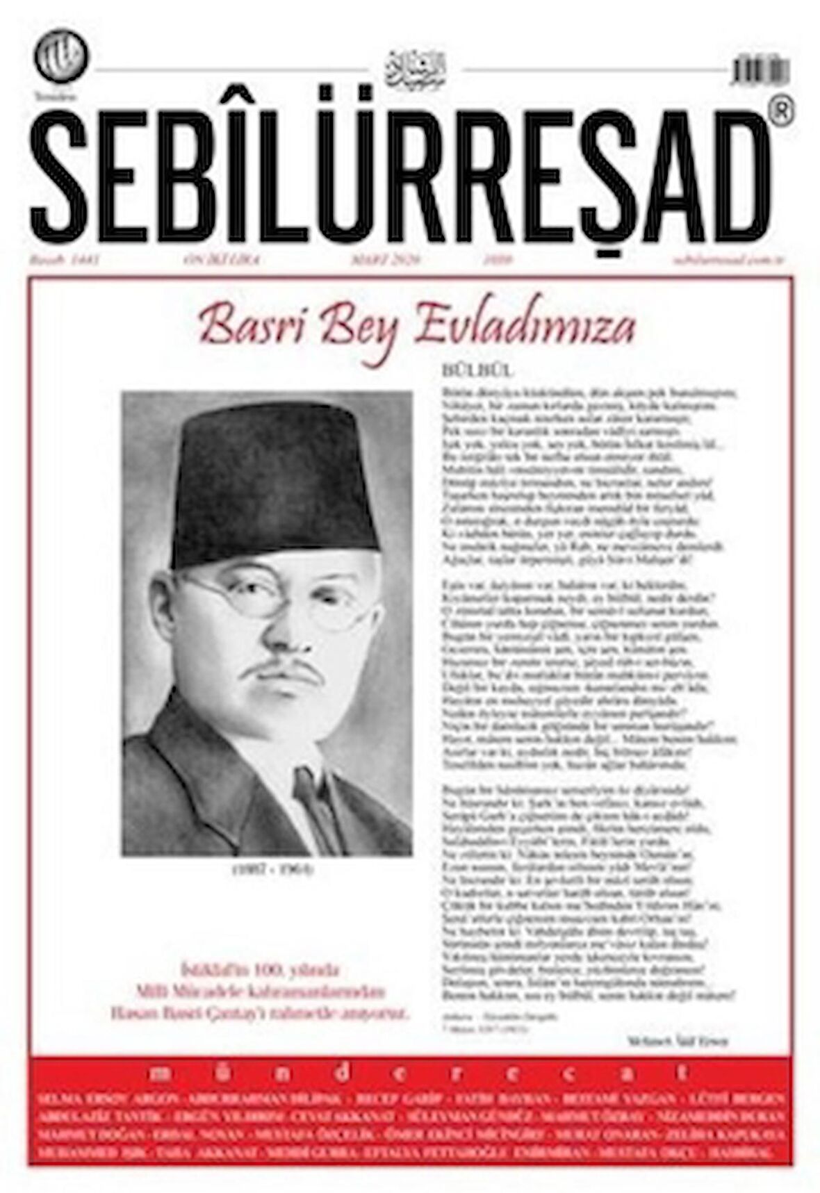 Sebilürreşad Dergisi Sayı: 1050 Mart 2020