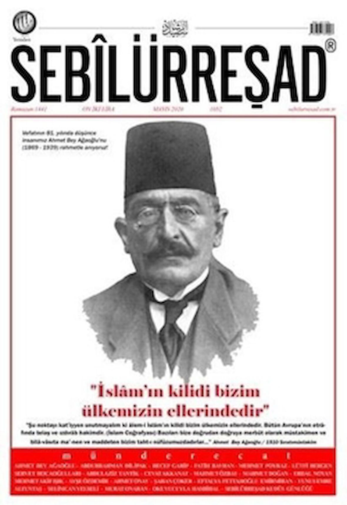 Sebilürreşad Dergisi Sayı: 1052 Mayıs  2020