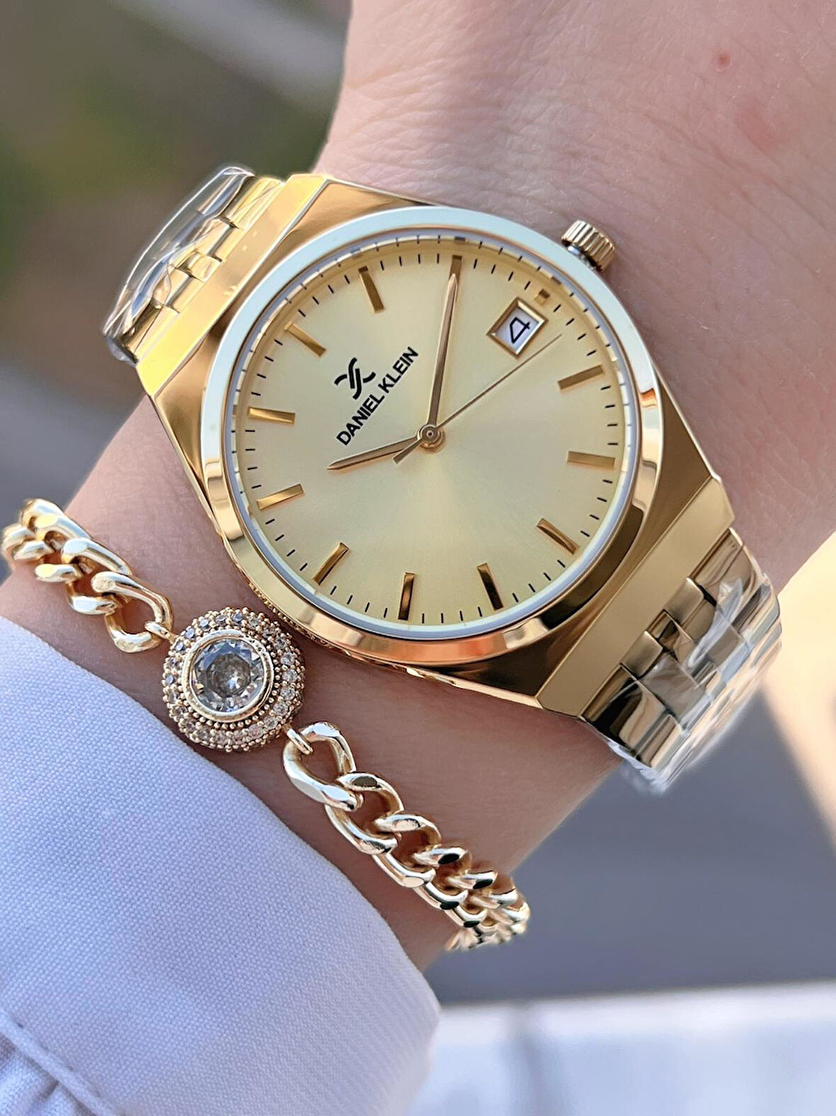 Daniel Klein Çelik Kordon 30 Mt Suya Dayanıklı Kadın Kol Saati+Bileklik BYN.14052.6