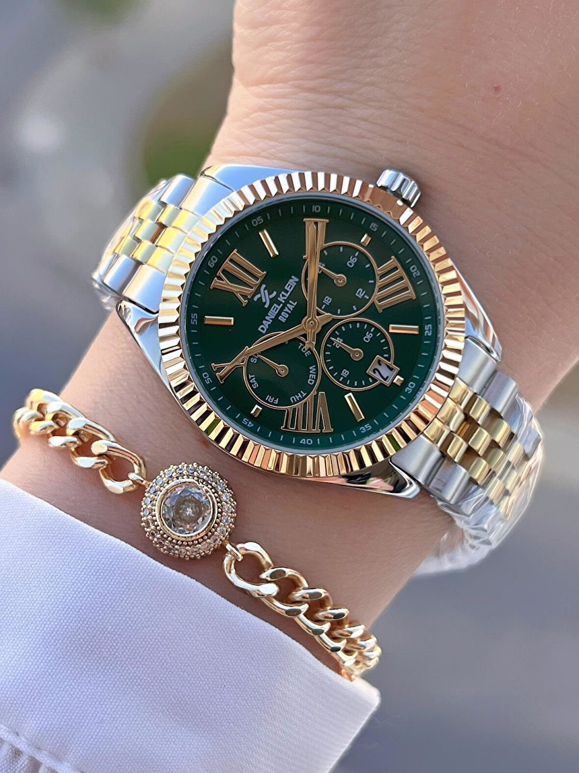 Daniel Klein Çelik Kordon 30 Mt Suya Dayanıklı Kadın Kol Saati+Bileklik BYN.10877.4