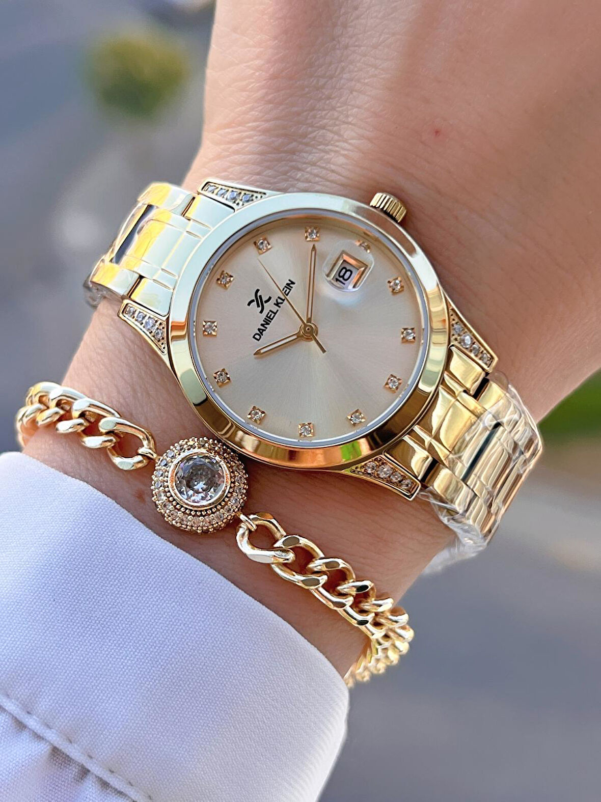 Daniel Klein Çelik Kordon 30 Mt Suya Dayanıklı Kadın Kol Saati+Bileklik BYN.13782.8