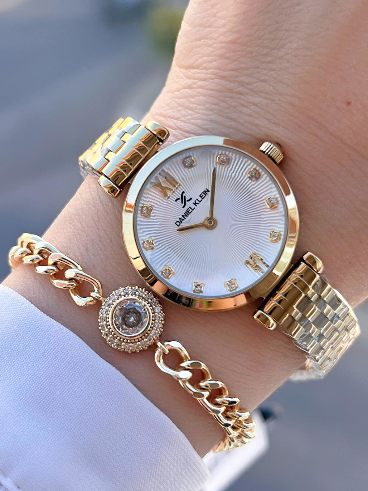 Daniel Klein Çelik Kordon 30 Mt Suya Dayanıklı Kadın Kol Saati+Bileklik BYN.14094.2