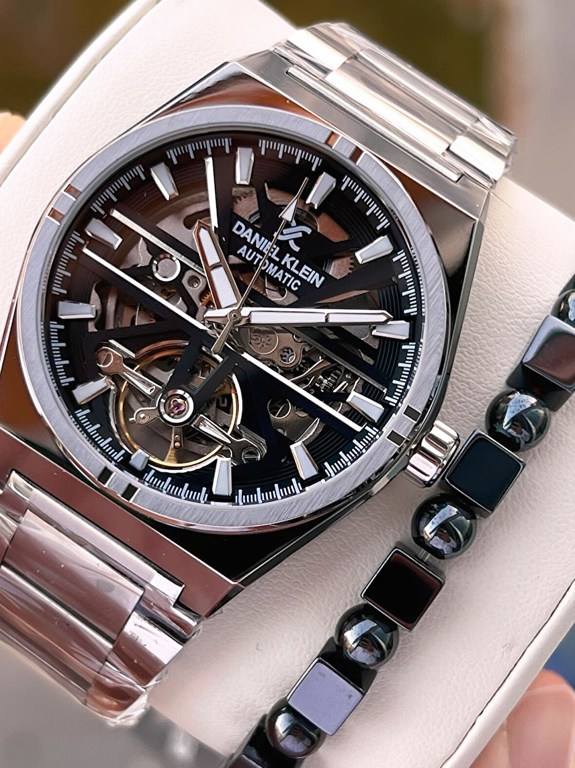 Daniel Klein Otomatik Mehtap Ve Güneş Kadranlı Bileklik Hediyeli 3 Atm Erkek Kol Saat FDK.14268.K2