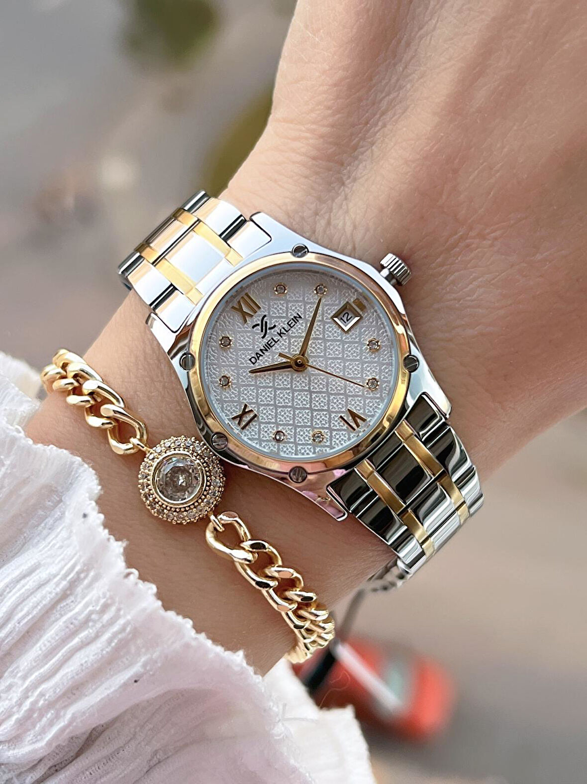 Daniel Klein Çelik Kordon 30 Mt Suya Dayanıklı Kadın Kol Saati+Bileklik BF.GF.14271.4