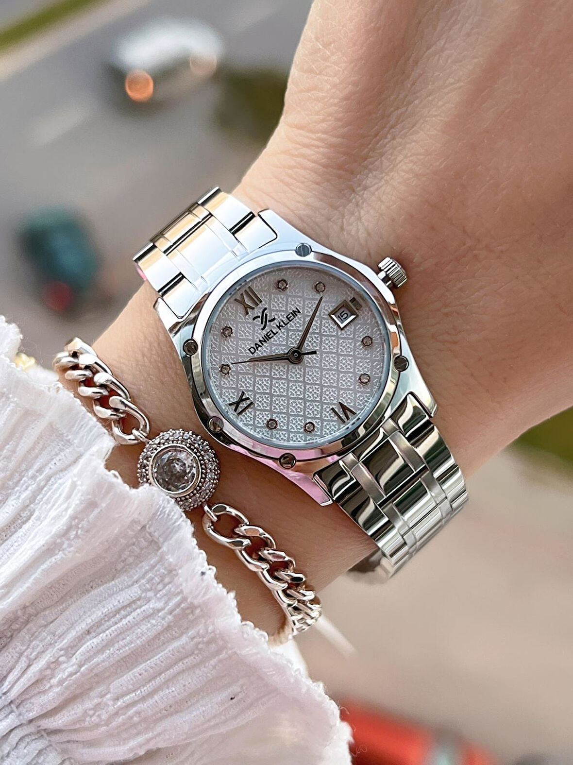 Daniel Klein Çelik Kordon 30 Mt Suya Dayanıklı Kadın Kol Saati+Bileklik BF.GF.14271.1