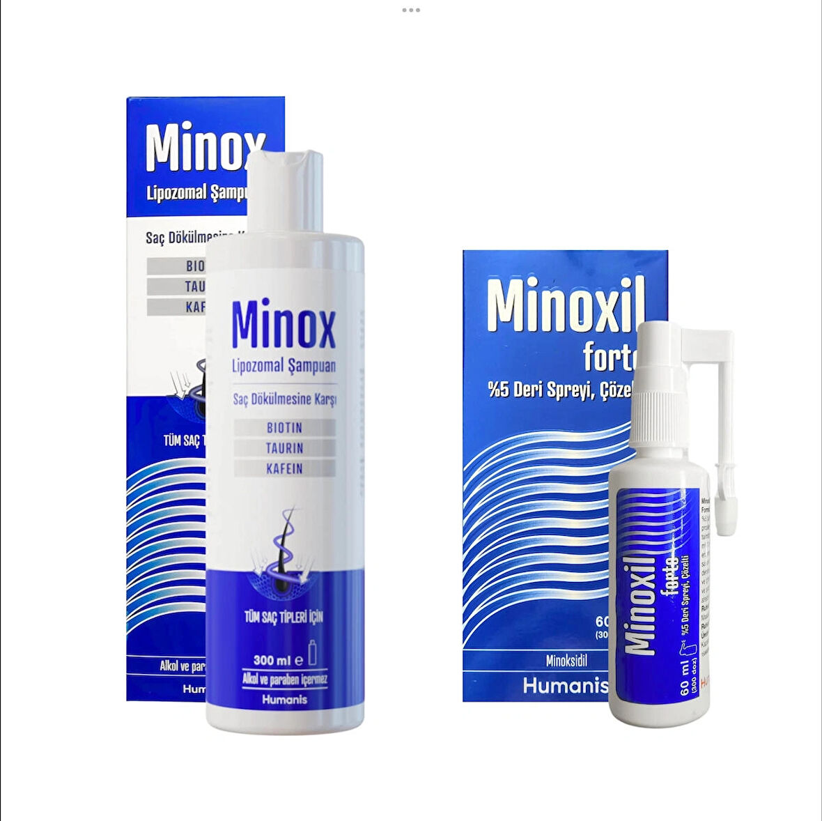 Minoxil forte %5 ve Minox Man Şampuan