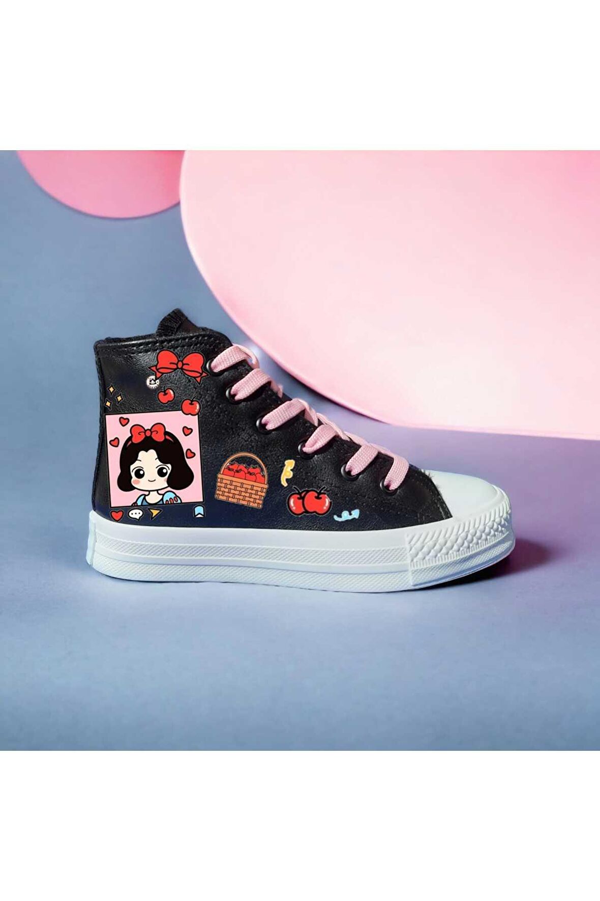 Kırmızı Başlıklı kız baskılı sneaker spor ayakkabı ( DERİ VE İÇİ YÜNLÜ )