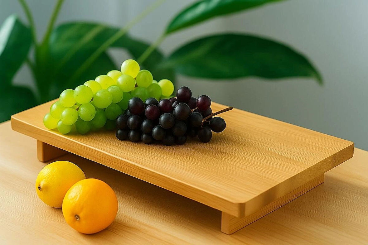 Bambu dikdörtgen sunum tepsisi 