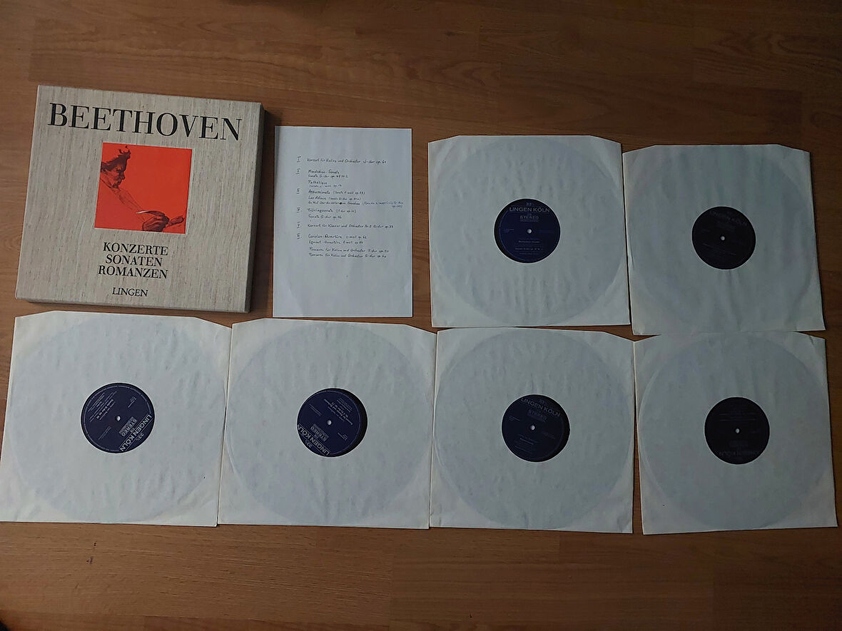 BEETHOVEN - Konzerte Sonaten Romanzen - 6 LP Box Set - Almanya  Basım 6 LP Albüm