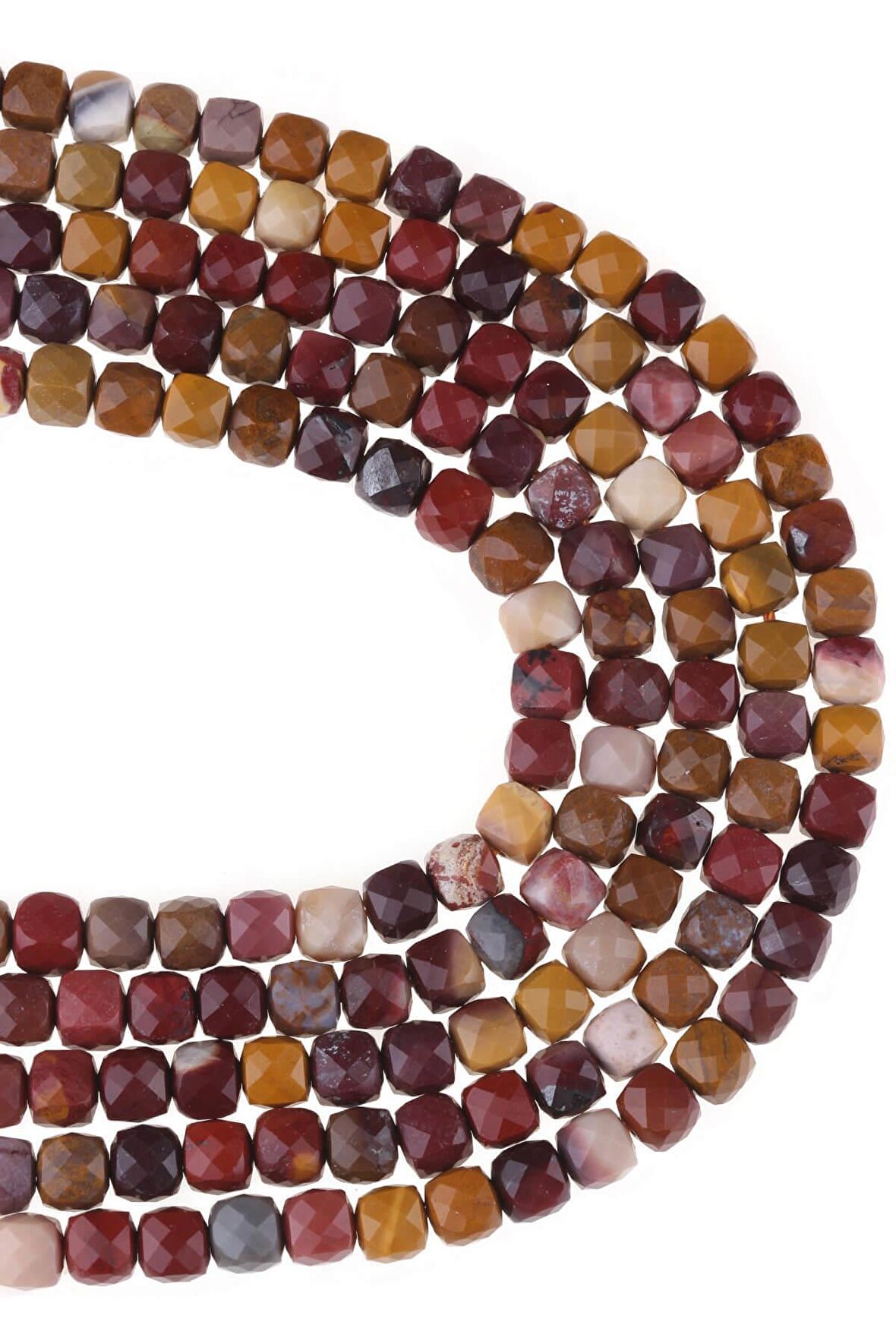 5X5 MM Küp Kesim Monkay Jasper Taşı Dizi - DZ3904