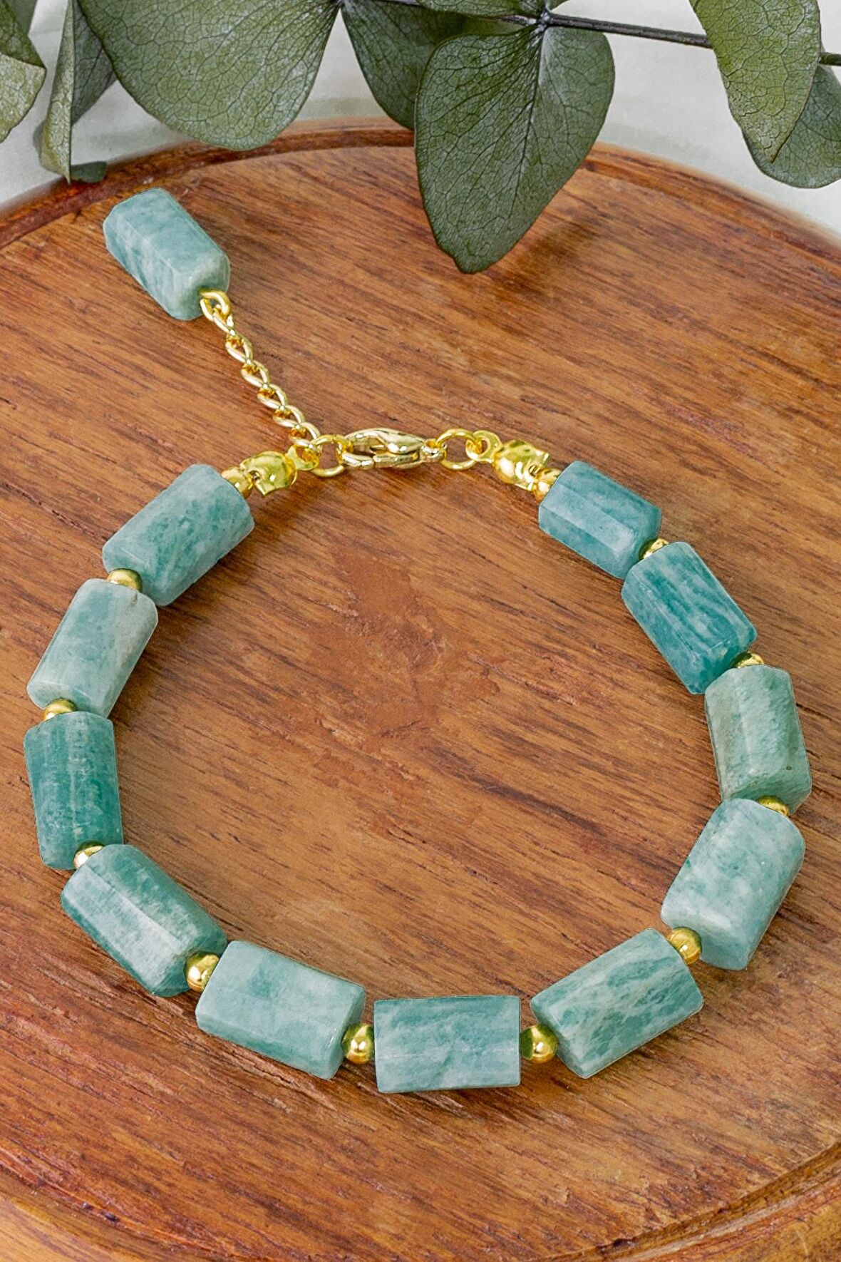 Amazonit Taşı Doğal Taş Bileklik