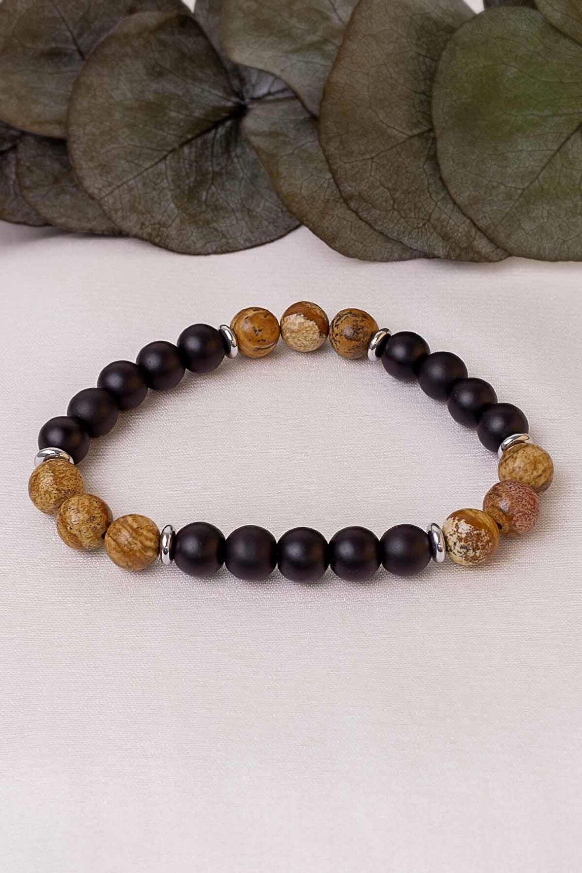 Jasper ve Oniks Taşı Bileklik