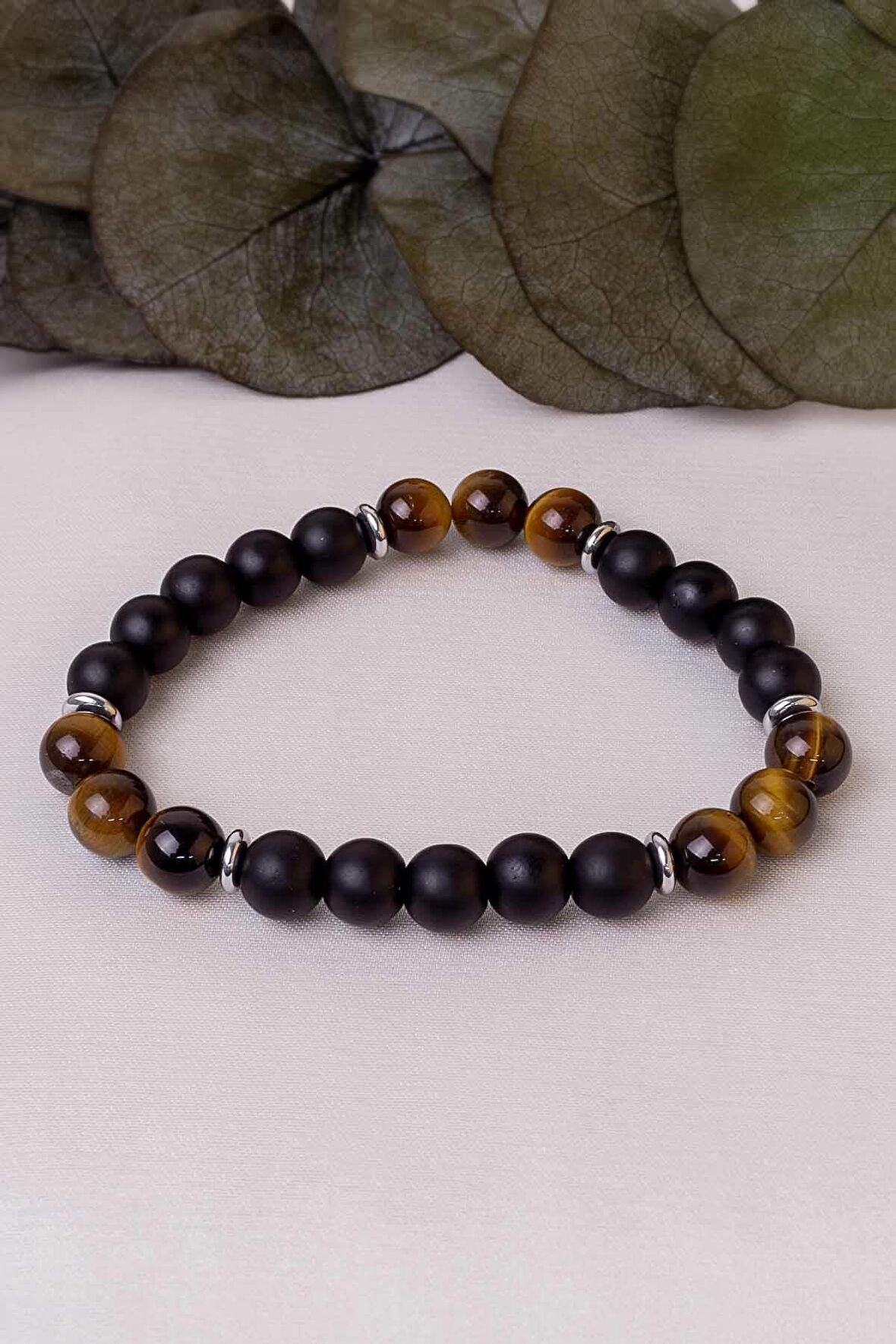 Kaplan Gözü ve Oniks Taşı Bileklik