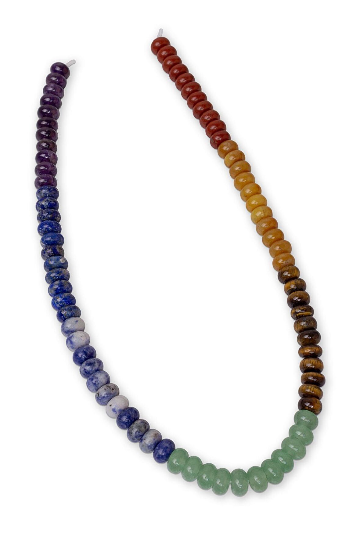 8X4 MM 7'li Çakra Taşı Dizi (Ametist, Lapis, Sodalit, Aventurin, Kaplan Gözü, Akik, Kırmızı Jasper)