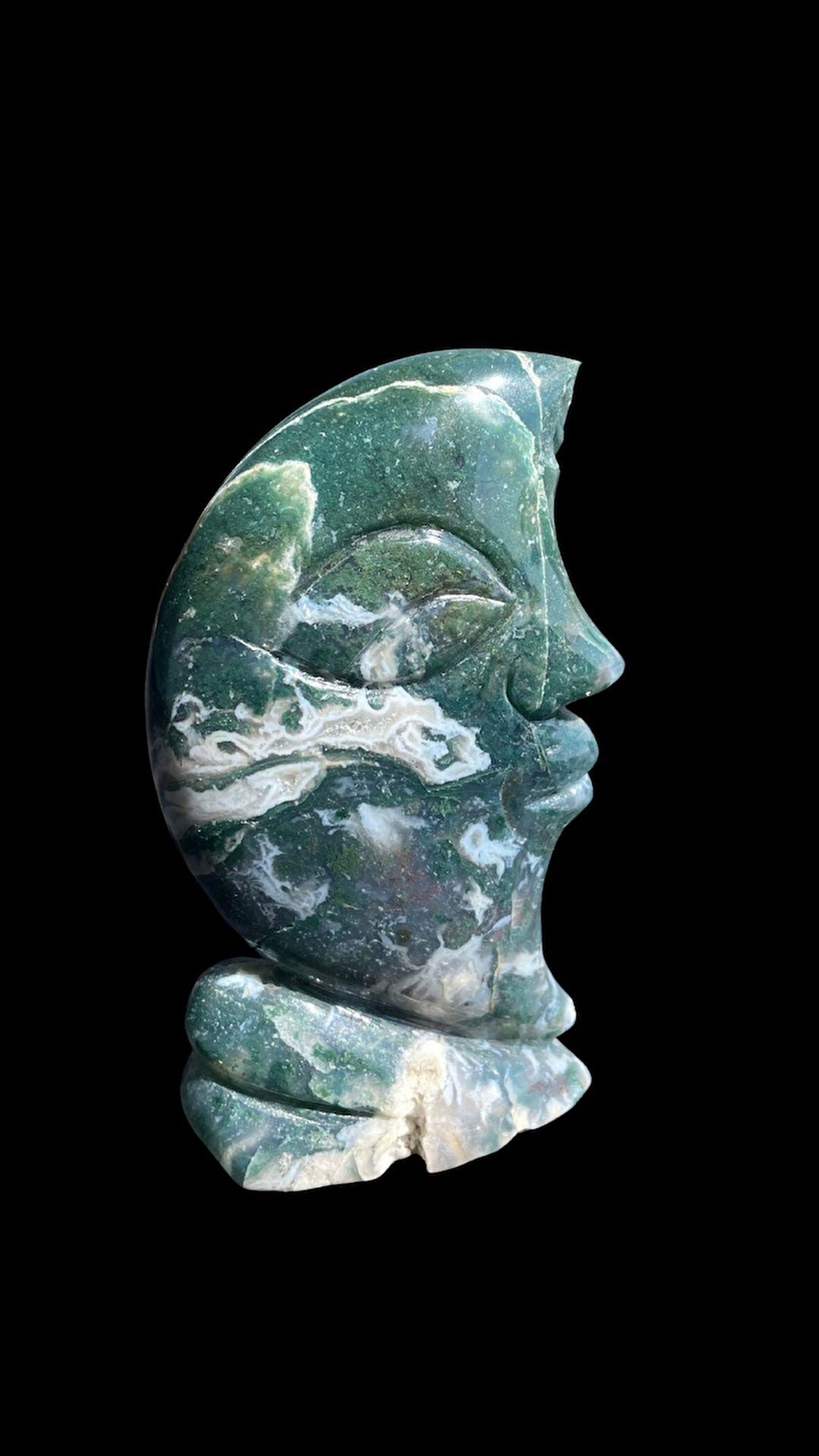 Ay Figürü Hint Akik Taşı