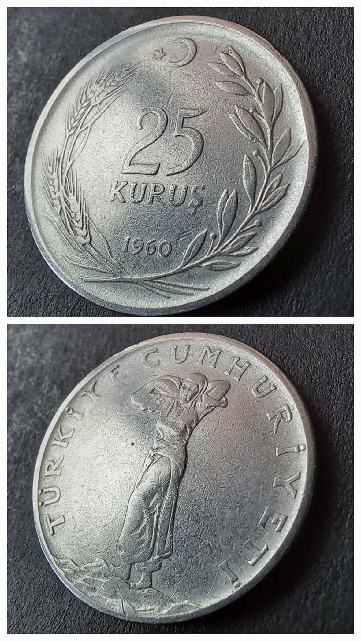 Escoines Koleksiyon 1960 Akmonital 25 kuruş ÇÇT eski madeni para - 3996366280e5215faf