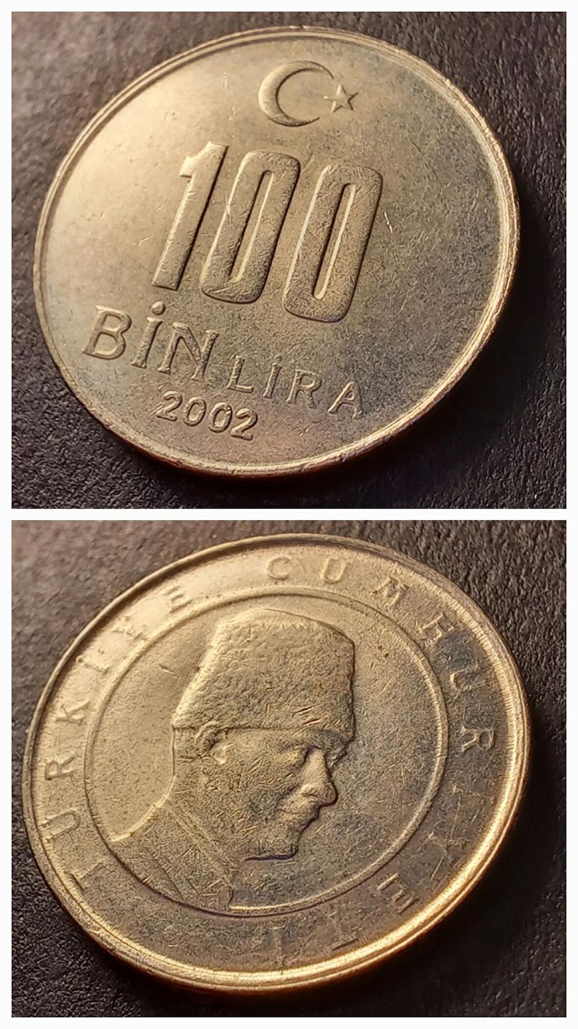 100 Bin Lira 2002 ÇA/ÇİL Eski Madeni Para - 39963664286b900cc9