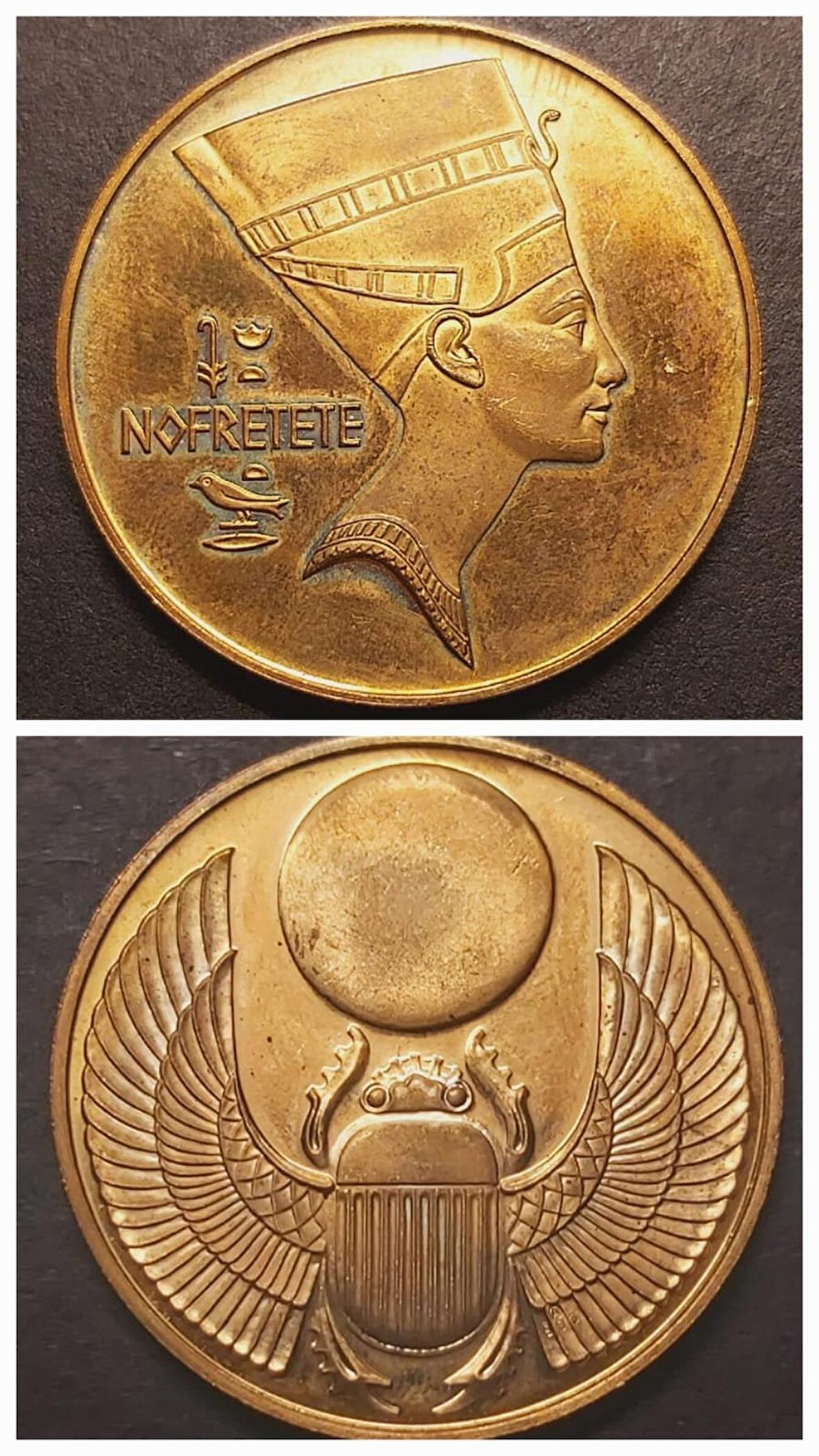 NOFRETETE A900 - Skarabeus A900 - 21.67gr 22 ayar A 900 Altın Madalya - Khepri - Scarab