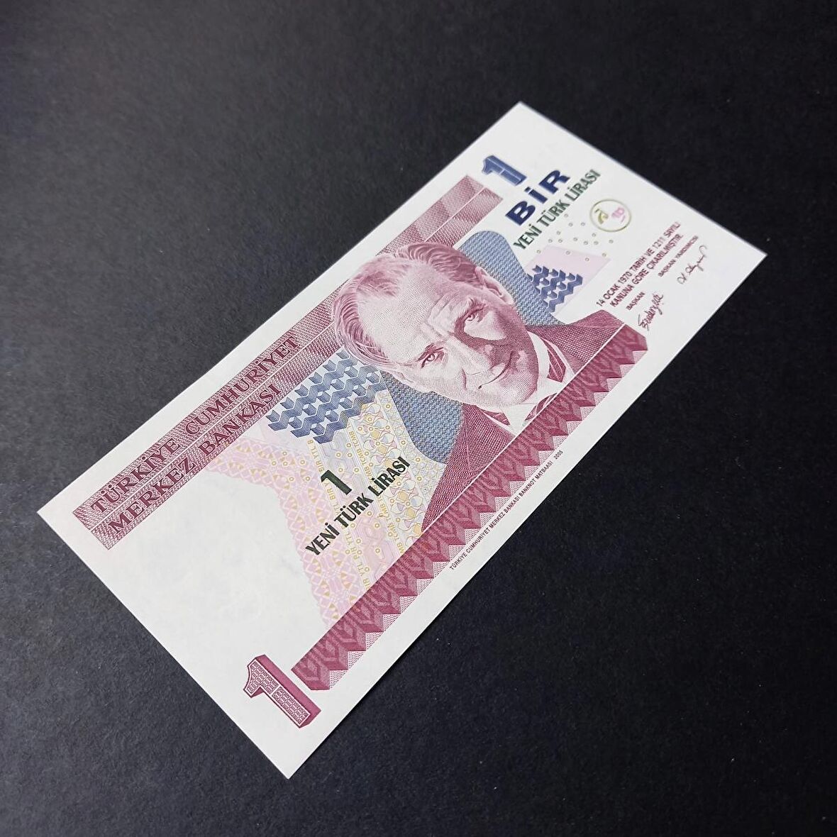 8.emisyon 1 yeni türk lirası ÇİL eski kağıt para - 399636647ee370d0c8