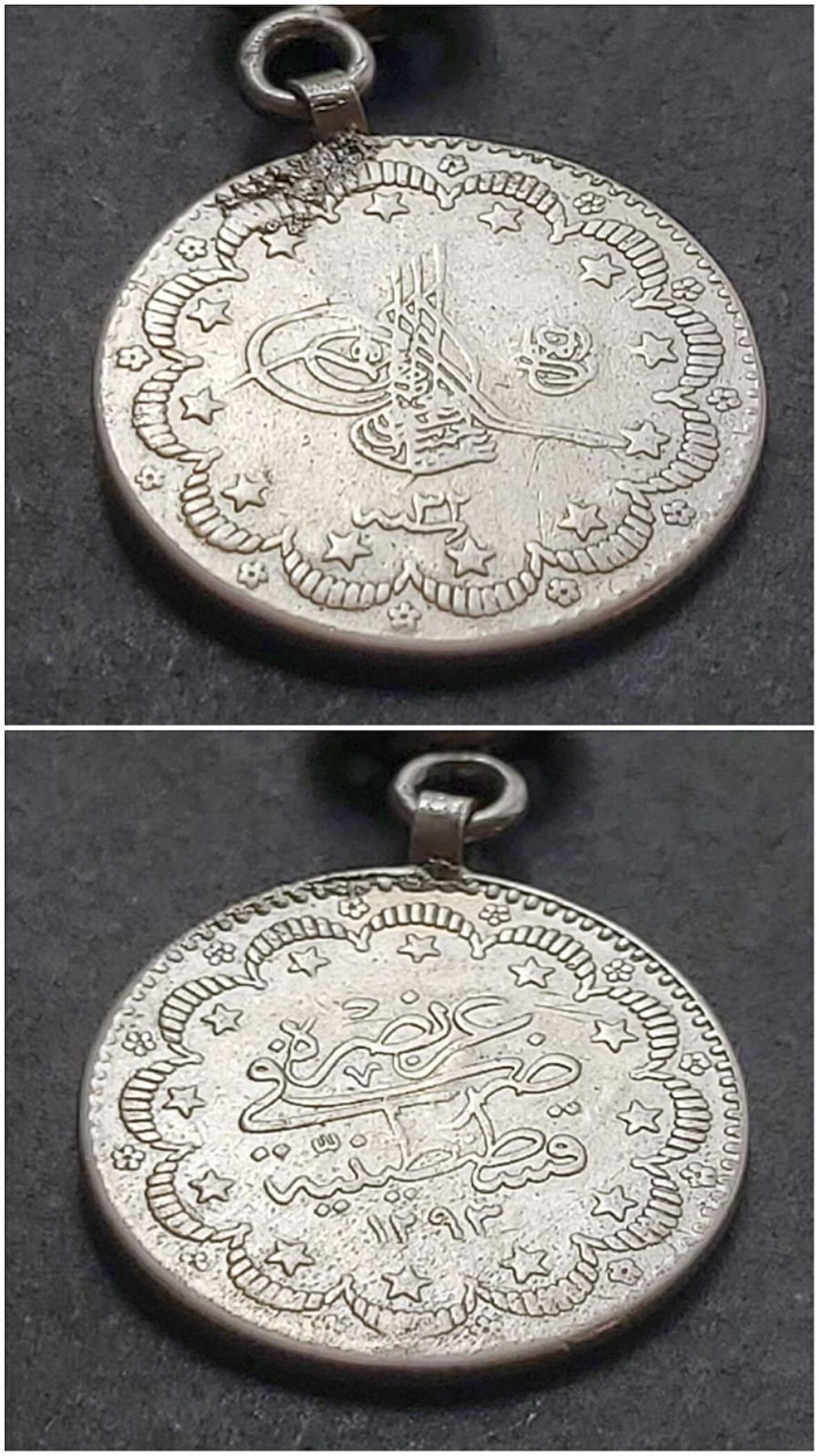 1293-32 Gümüş 1907 Abdülhamid 5 kuruş ÇÇT+ 7,45 Gram Eski Madeni Para - 399636680515577013