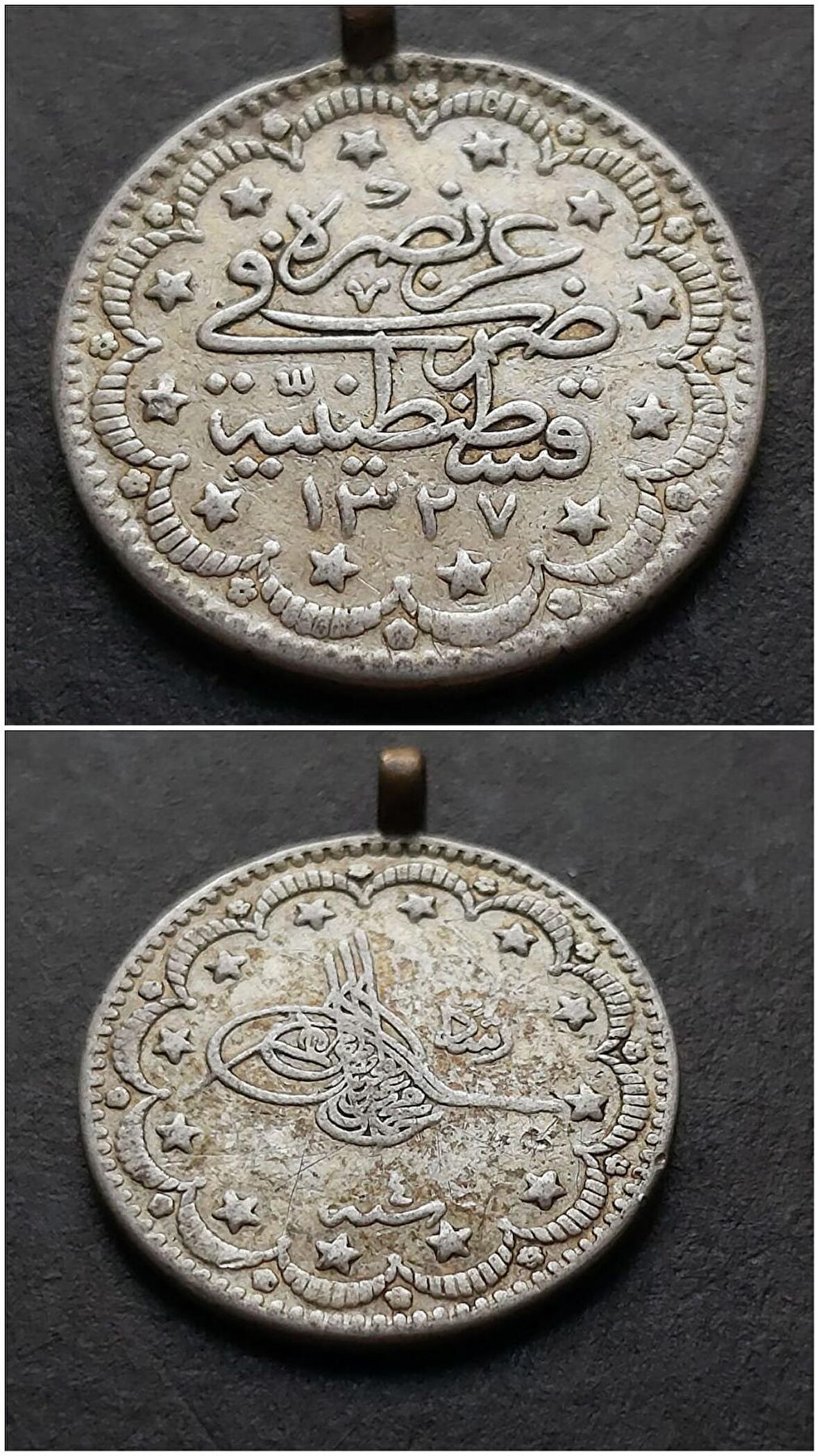 1327-4 (1912)  V.Mehmed Reşad 5 Kuruş 5,90 gram Gümüş ÇT+/ÇÇT+ Eski Madeni Para - 39963668060aad6ef5