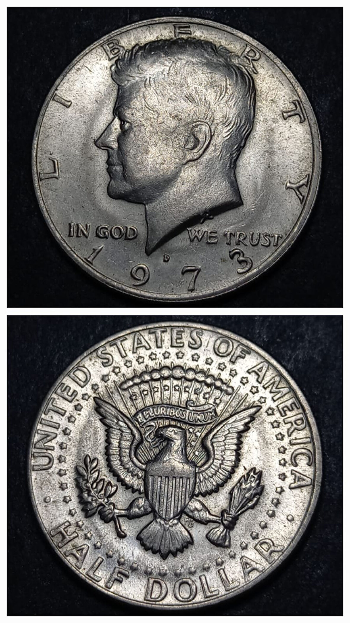 Escoines Koleksiyon 1973 Amerika Half dolar - Denver CA+/ÇİL eski madeni para - 3996366a6d4da533ad