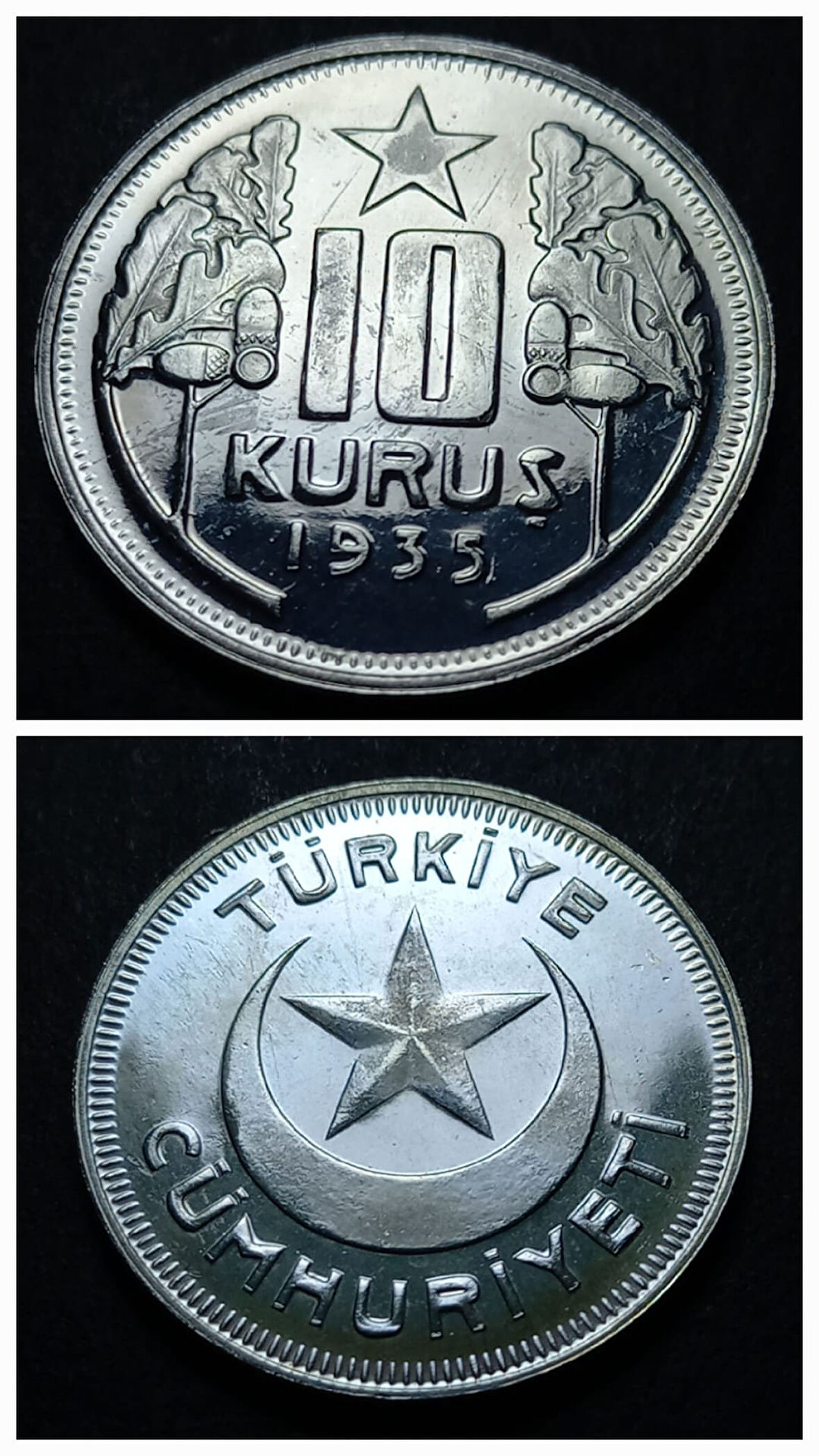 Escoines Koleksiyon 10 Kuruş 1935 Nostalji Setinden Çıkma 925 Ayar gümüş 7,20 gram Proof madeni para 3996366c2c9fc23c79