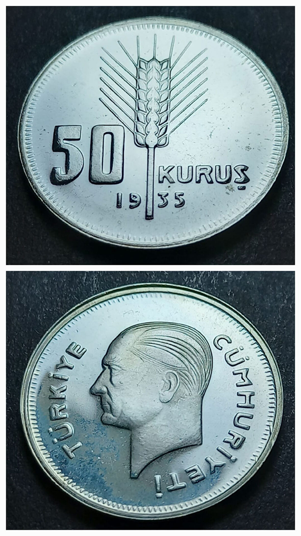 Escoines Koleksiyon 50 Kuruş 1935 Nostalji Setinden Çıkma 925 Ayar gümüş 7,44 gram PROOF madeni para 3996366c2cacff3ab1