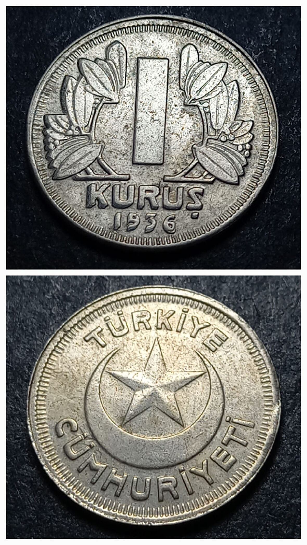 Escoines Koleksiyon 1 Kuruş 1936 - Çapaklı Tarih - Nadir Çıkar CA/ÇİL madeni para 3996366e5e6086cfae