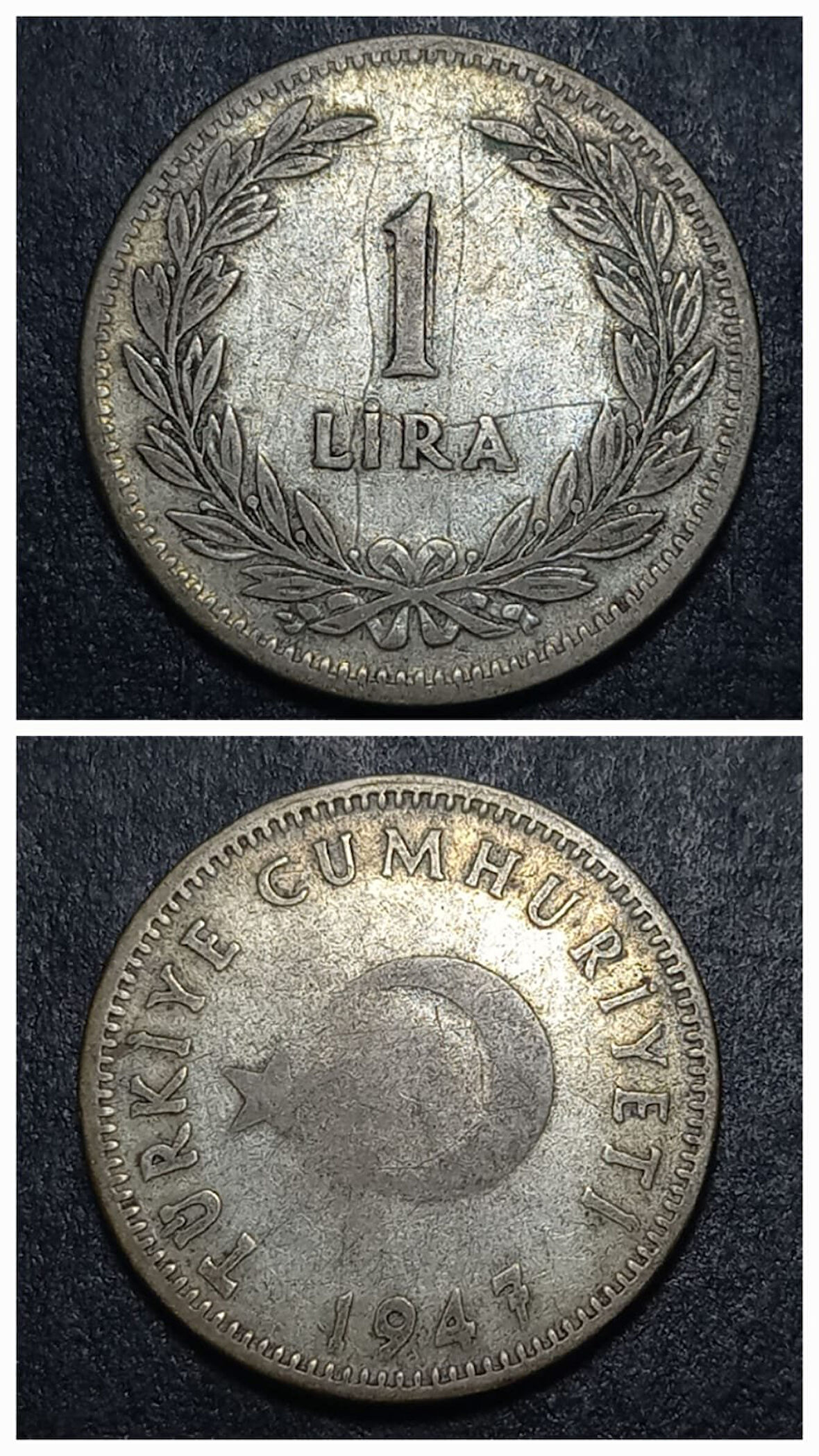 Escoines Koleksiyon 1947 Gümüş 1 Lira 7,37 gram ÇT/ÇÇT eski madeni para 3996367268c91018f5