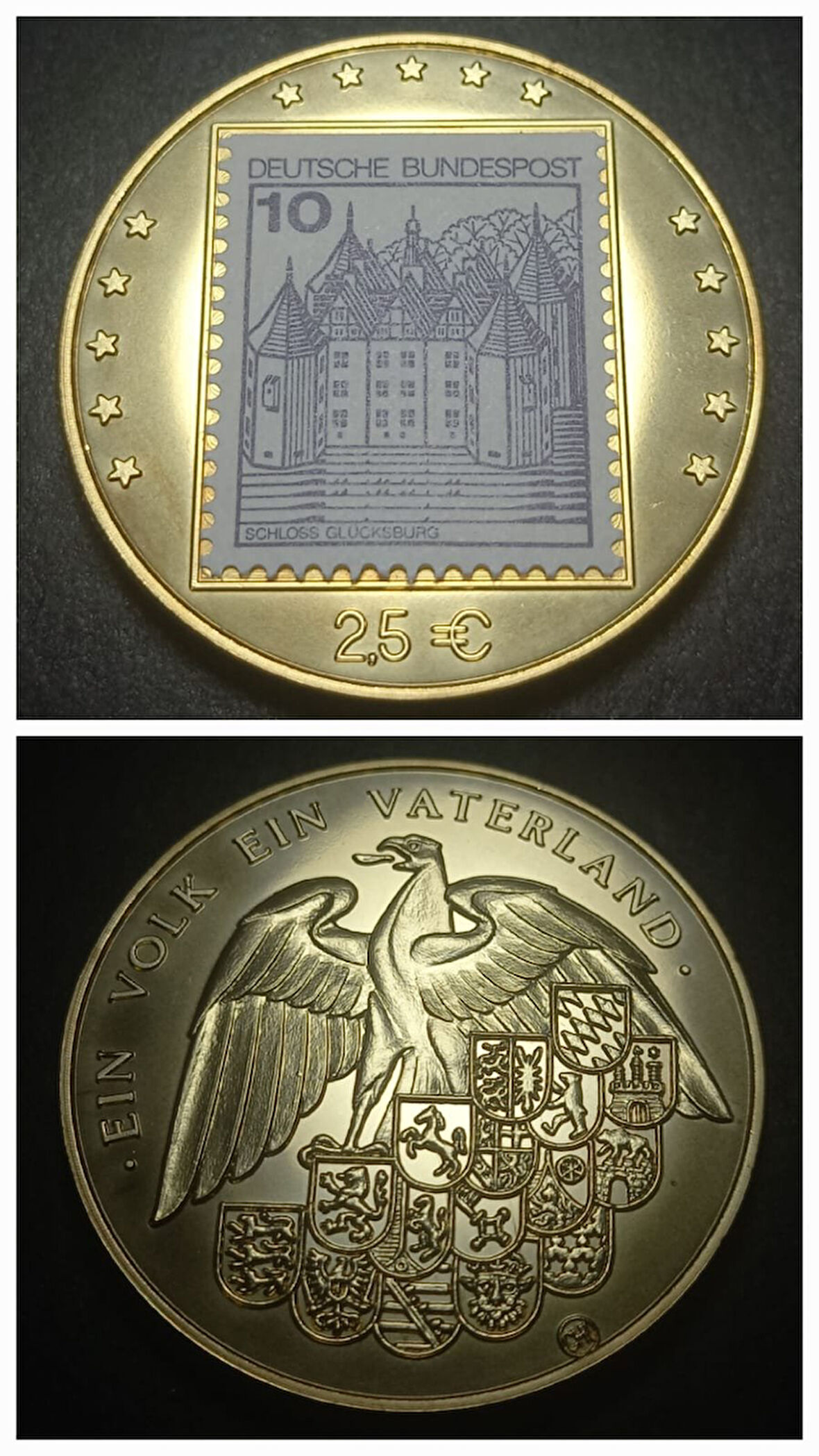 Escoines Koleksiyon 3676ac0bdbff1f 2.5 euro Alman Postası Hatıra Madalya 31.1Gram 39mm Nadir çıkar