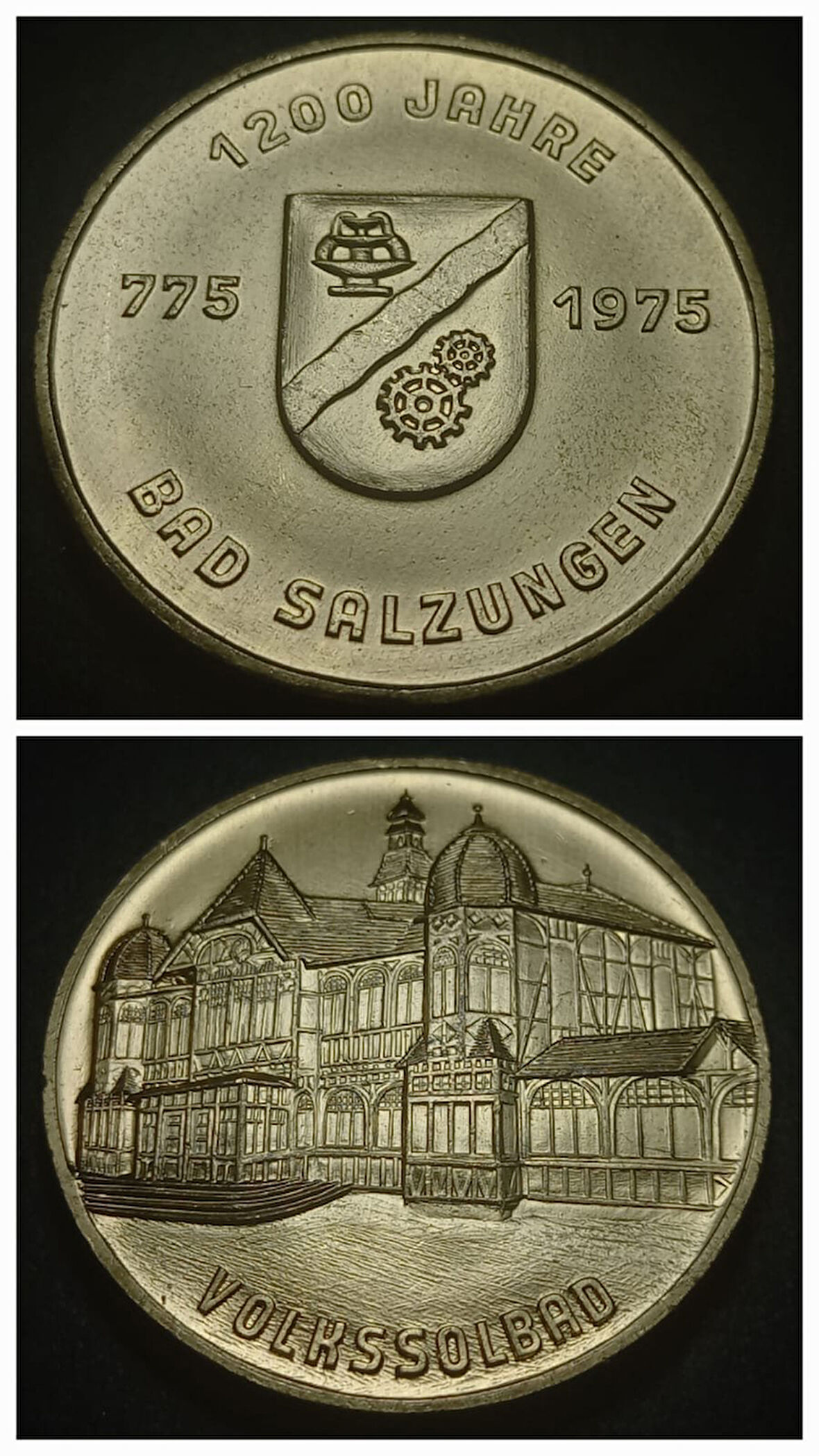 Escoines Koleksiyon 775/1975 Volkssolbad Bad Kösen 1200.Yılı Hatıra Madalya 35.6Gram 40mm