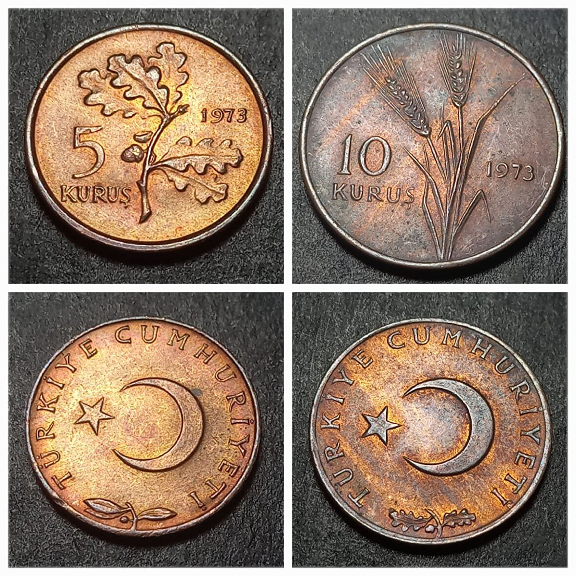 Escoines Koleksiyon 39963679f903c305ef 1973 5/10Kuruş lot takım CA+/ÇİL eski madeni para