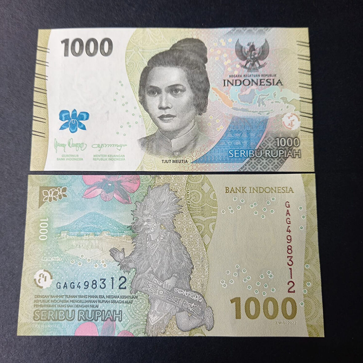 Escoines Koleksiyon 3996367df653cd4527 2022 Endonezya 1000 Rupiah ÇİL eski yabancı kağıt para