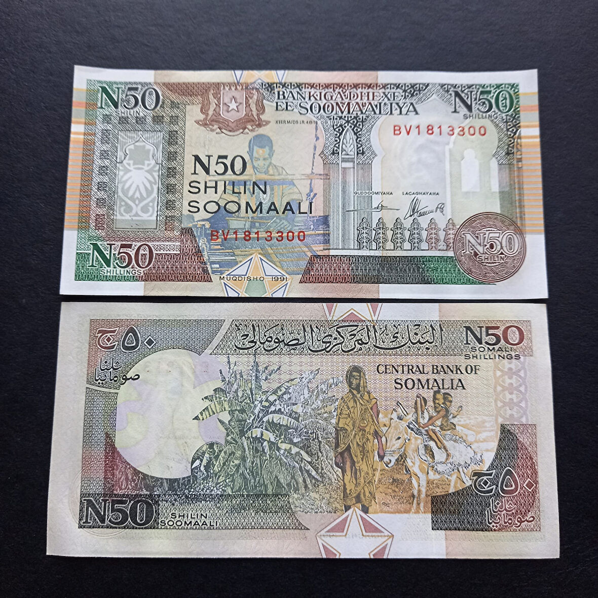 Escoines Koleksiyon 3996367e0902328254 1991 Somali 50şilin ÇİL yabancı eski kağıt para