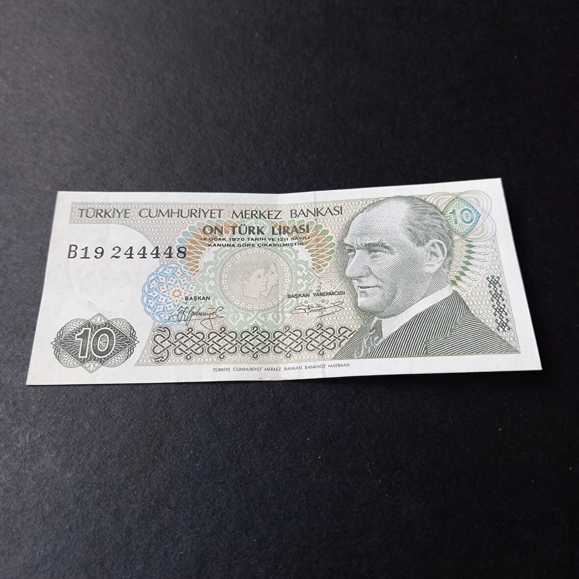 Escoines Koleksiyon 3996367e21c87e6c0f 7.Emisyon 10türk lirası güzel numara B19 244448 CA eski para