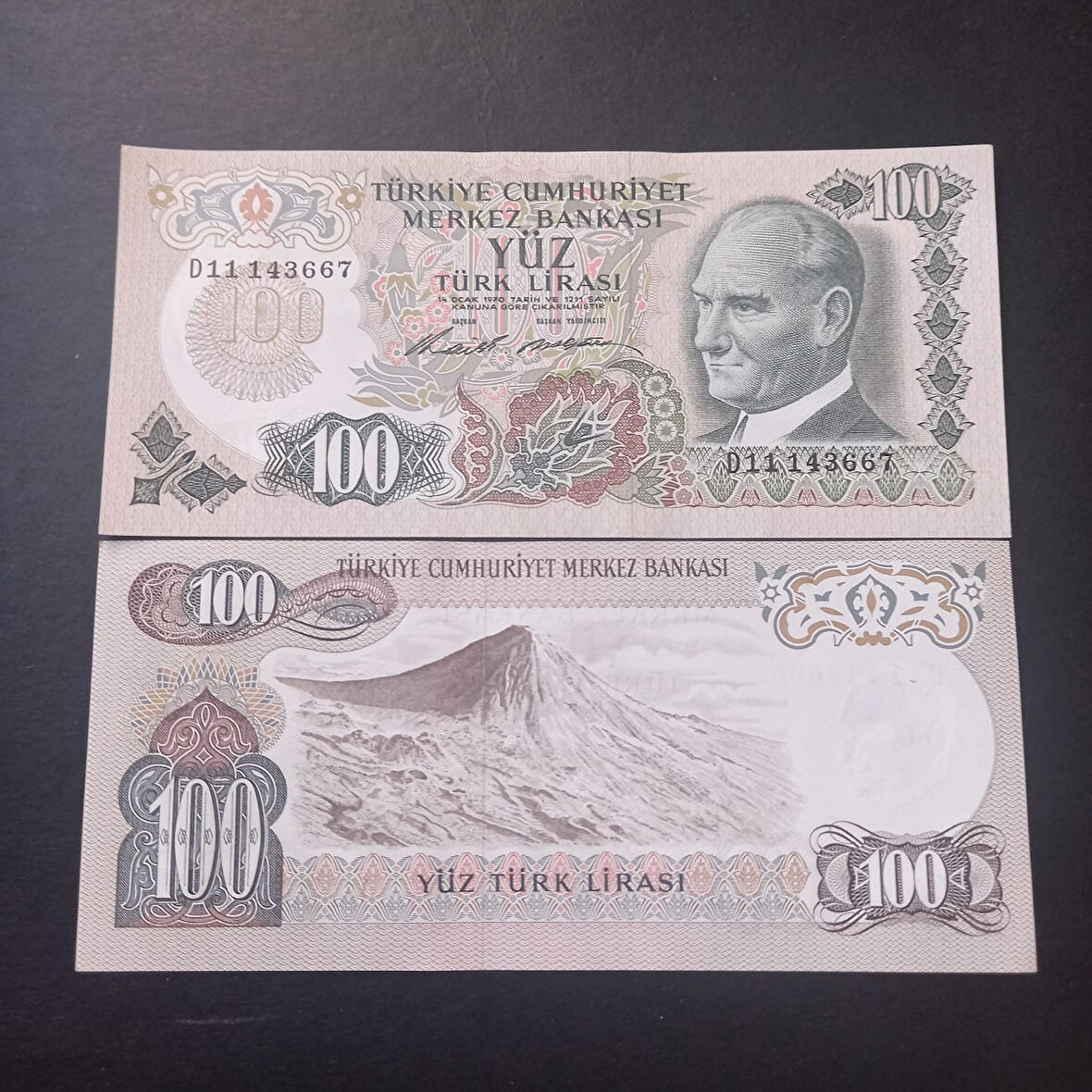 Escoines Koleksiyon 3996367e2260ea2c4e D11 Serisi 6.Emisyon 100Türk Lirası ÇİL eski kağıt para