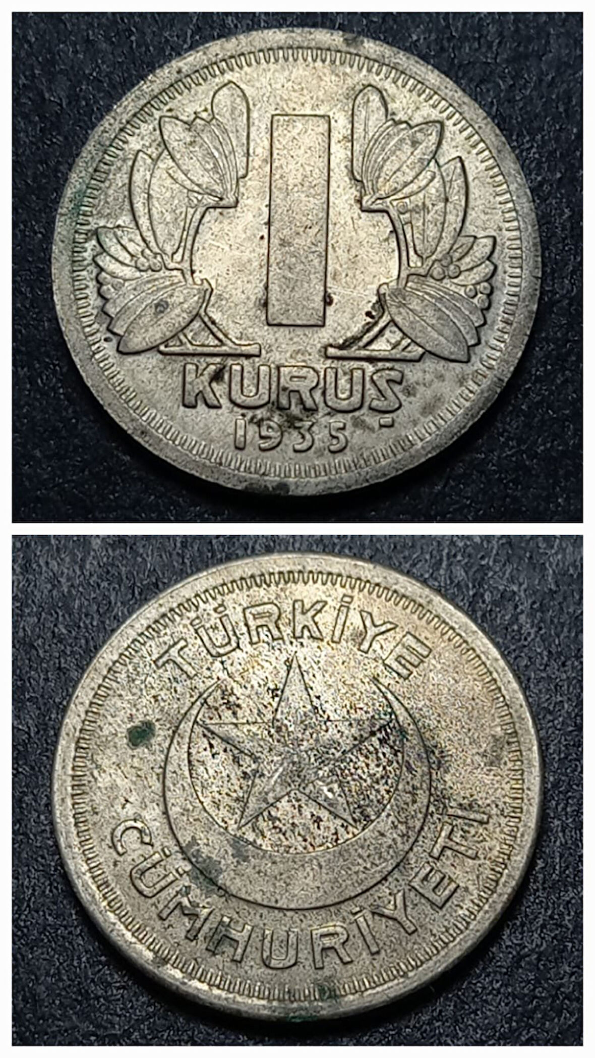 Escoines Koleksiyon 3996367e37770c3f49 1935 (R) 1kuruş Nadir ÇÇT+ eski madeni para