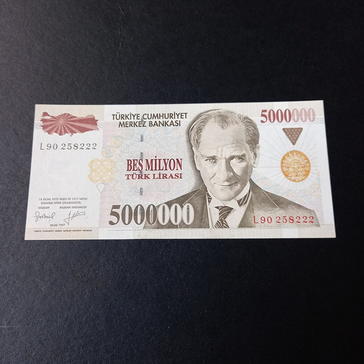 Escoines Koleksiyon 3996367e43cdc953e2 5.000.000 Türk Lirası Son Prefix Nadir Çıkar 5Milyon ÇÇT+/CA